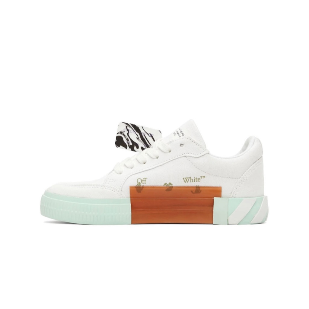 Off-White White Vulcanized Eco Canvas Low Sneakers